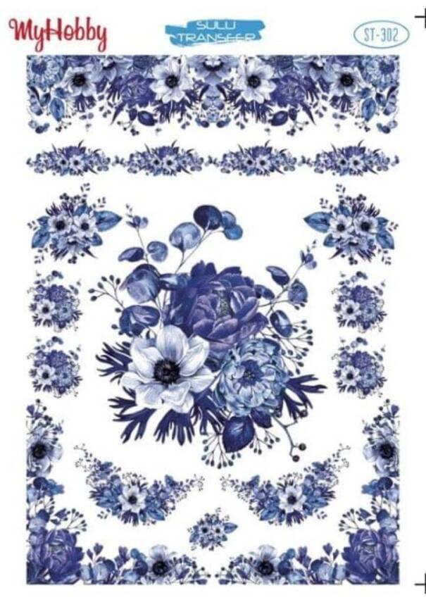 My Hobby Çiçek Desenli Sulu Transfer ST-302 - 1