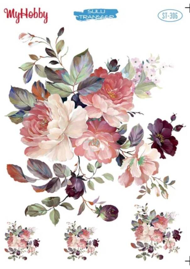 My Hobby Çiçek Desenli Sulu Transfer ST-306 - 1