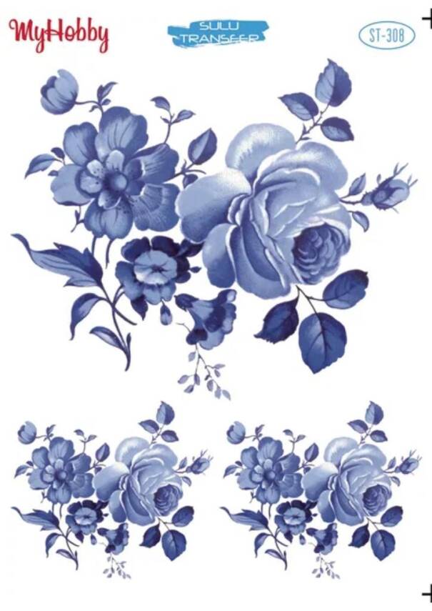 My Hobby Çiçek Desenli Sulu Transfer ST-308 - 1
