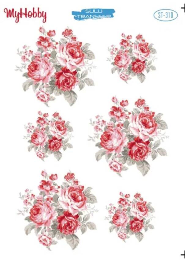 My Hobby Çiçek Desenli Sulu Transfer ST-310 - 1