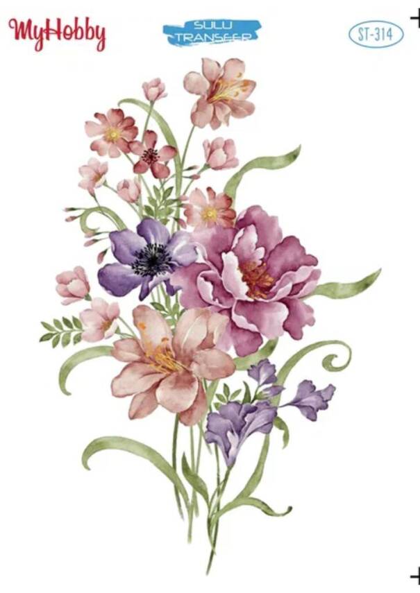 My Hobby Çiçek Desenli Sulu Transfer ST-314 - 1