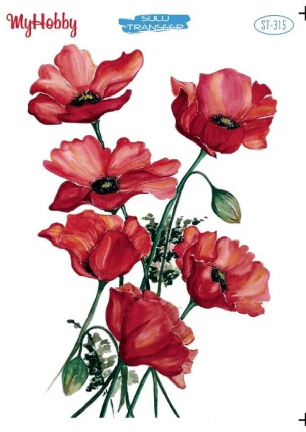 My Hobby Çiçek Desenli Sulu Transfer ST-315 - 1