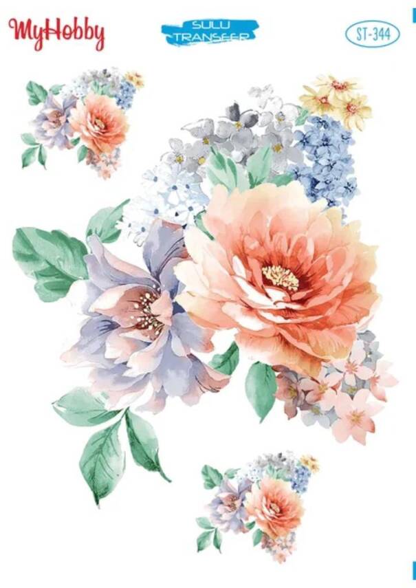 My Hobby Çiçek Desenli Sulu Transfer ST-344 - 1