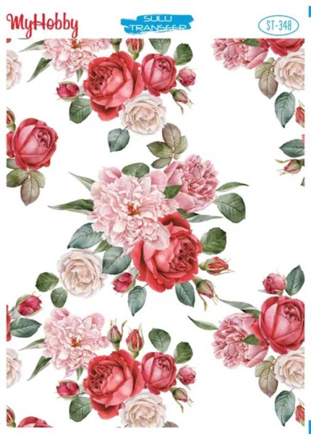 My Hobby Çiçek Desenli Sulu Transfer ST-348 - 1