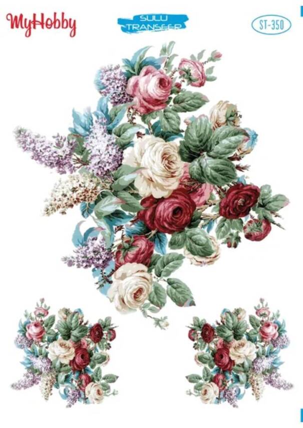 My Hobby Çiçek Desenli Sulu Transfer ST-350 - 1