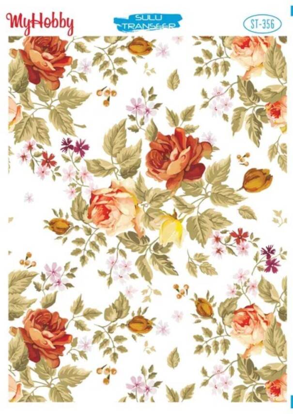 My Hobby Çiçek Desenli Sulu Transfer ST-356 - 1