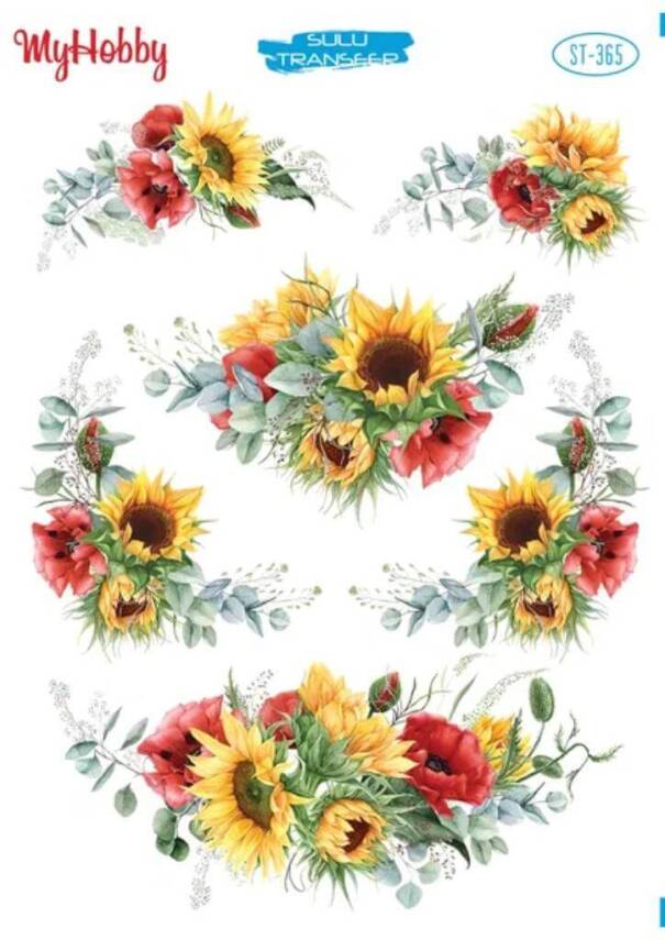 My Hobby Çiçek Desenli Sulu Transfer ST-365 - 1