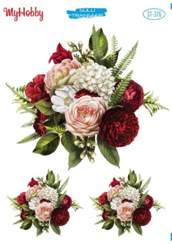 My Hobby Çiçek Desenli Sulu Transfer ST-376 - 1
