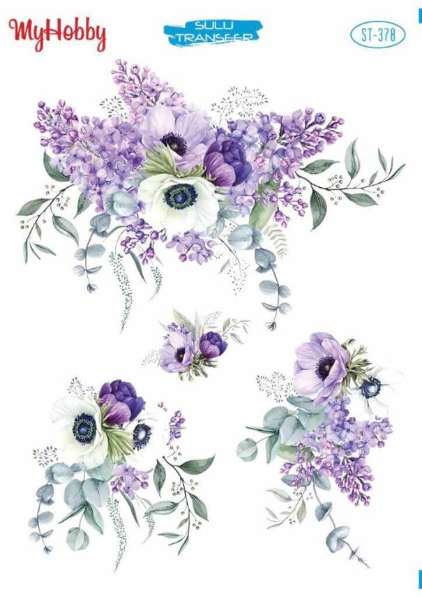 My Hobby Çiçek Desenli Sulu Transfer ST-378 - 1