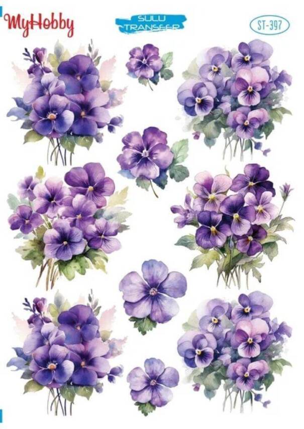 My Hobby Çiçek Desenli Sulu Transfer ST-397 - 1