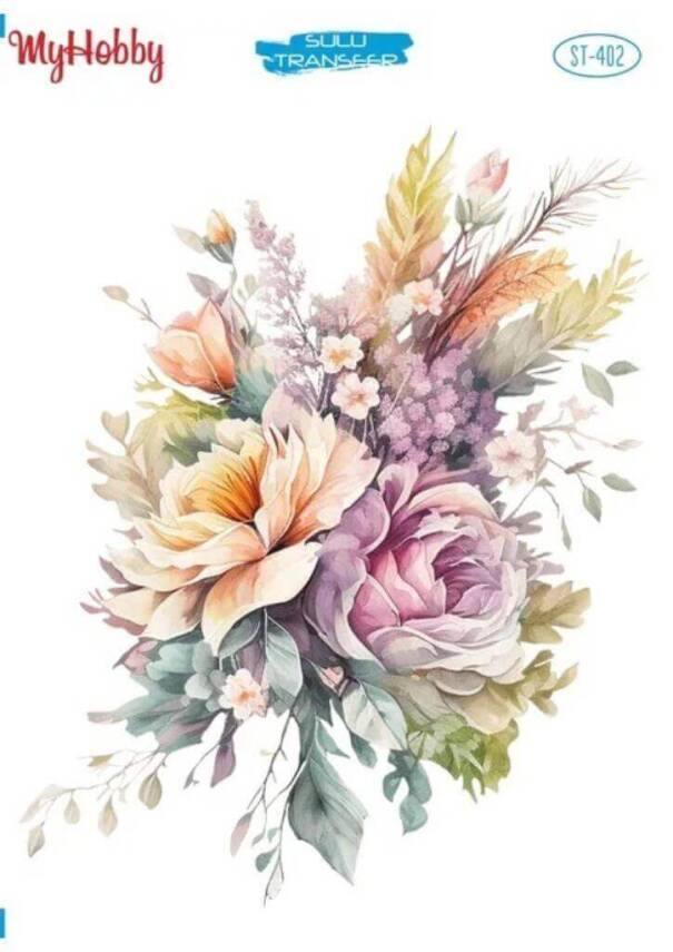 My Hobby Çiçek Desenli Sulu Transfer ST-402 - 1