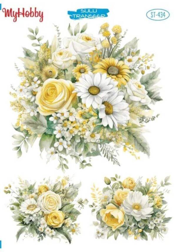 My Hobby Çiçek Desenli Sulu Transfer ST-434 - 1