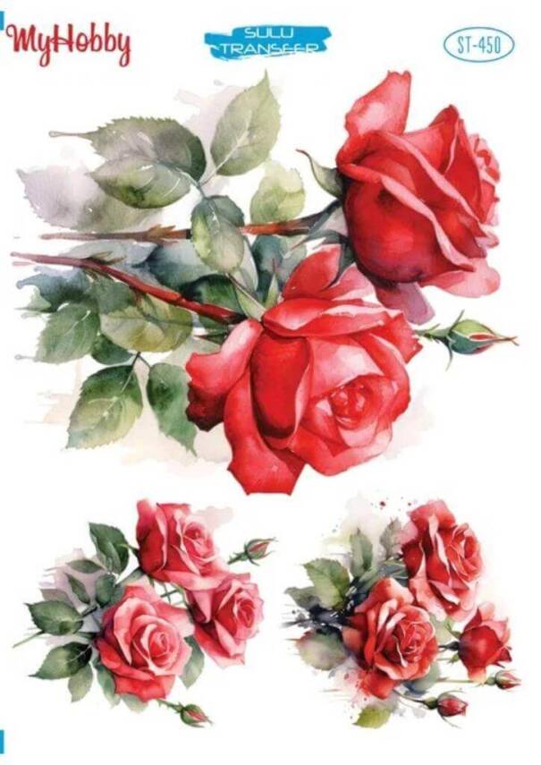 My Hobby Çiçek Desenli Sulu Transfer ST-450 - 1