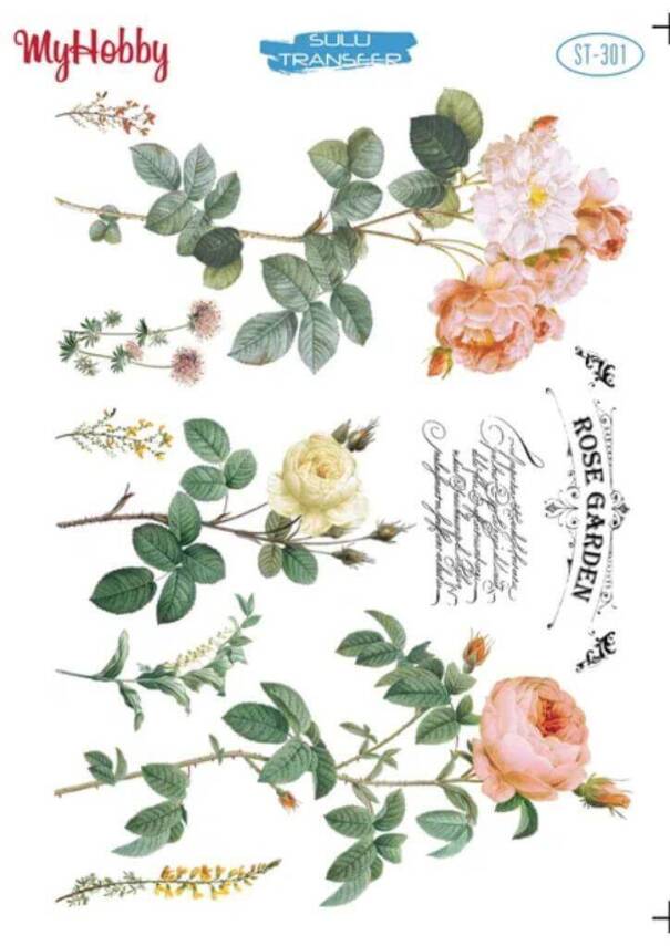 My Hobby Çiçek Yazı Desenli Sulu Transfer ST-301 - 1