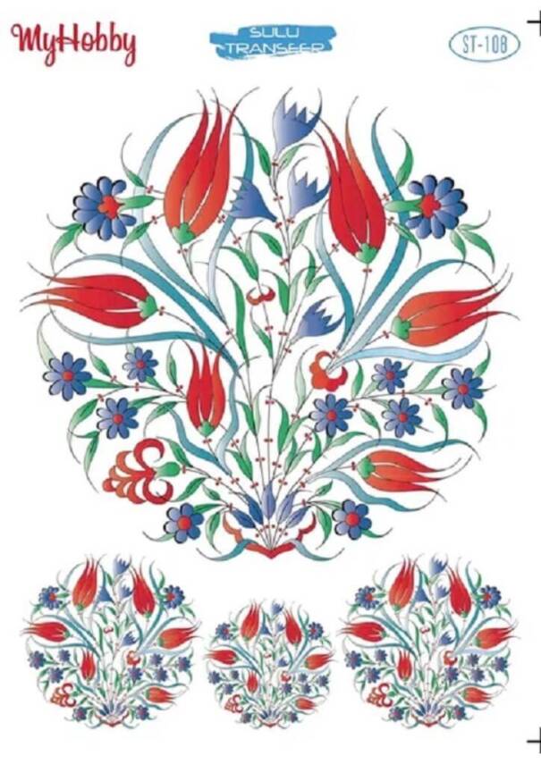 My Hobby Çini Desenli Sulu Transfer ST 108 - 1