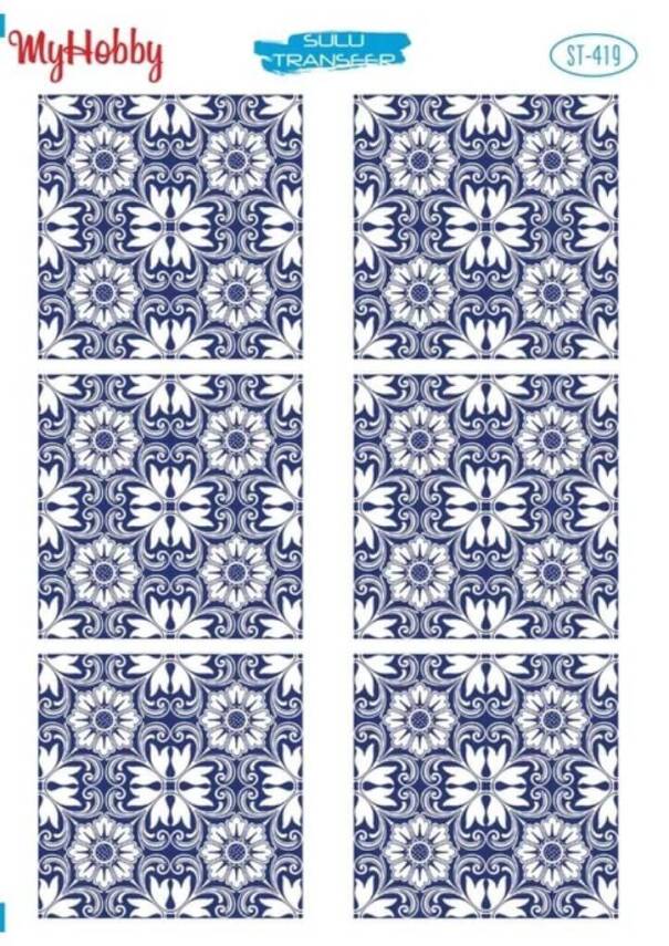 My Hobby Çini Karo Desenli Sulu Transfer ST-419 - 1