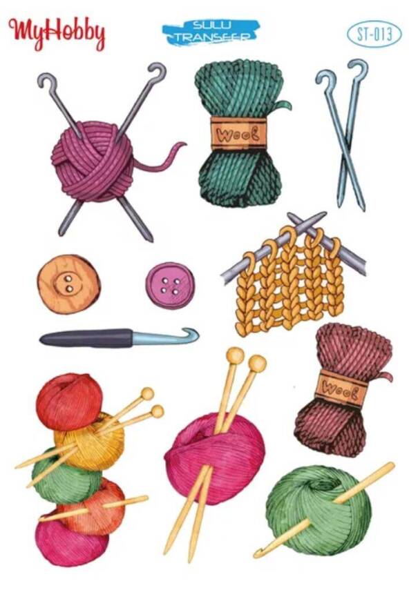 My Hobby Dikiş Desenli Sulu Transfer ST-013 - 1