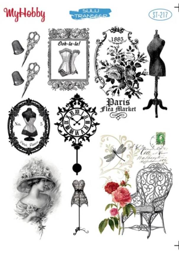 My Hobby Dikiş Desenli Sulu Transfer ST-217 - 1