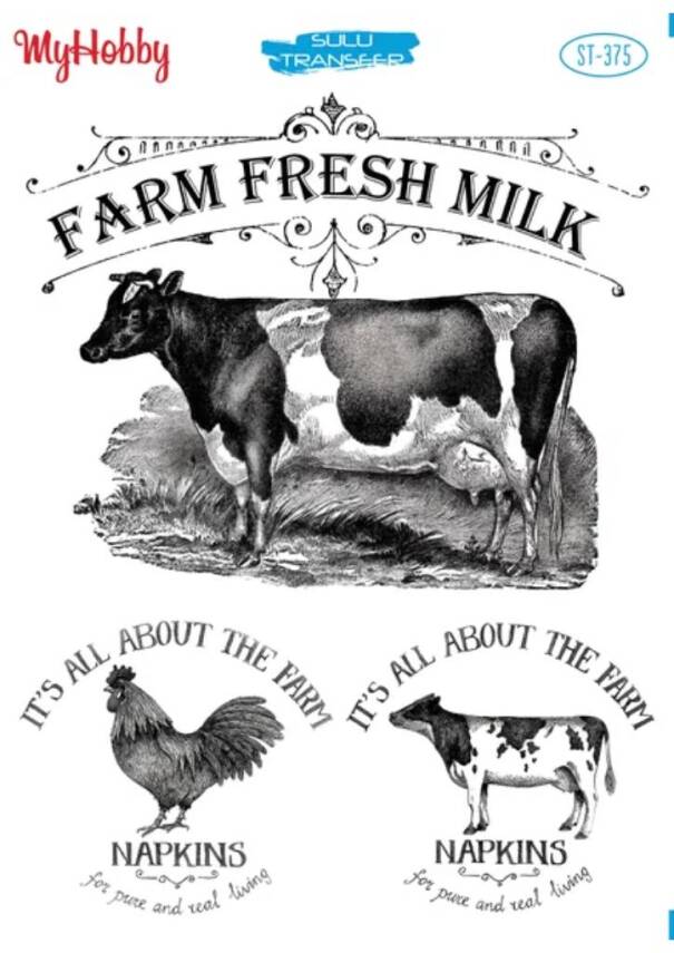 My Hobby İnek Desenli Sulu Transfer STI-375 - 1