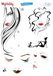 My Hobby Kadın Desenli Sulu Transfer ST 009 - MyHobby