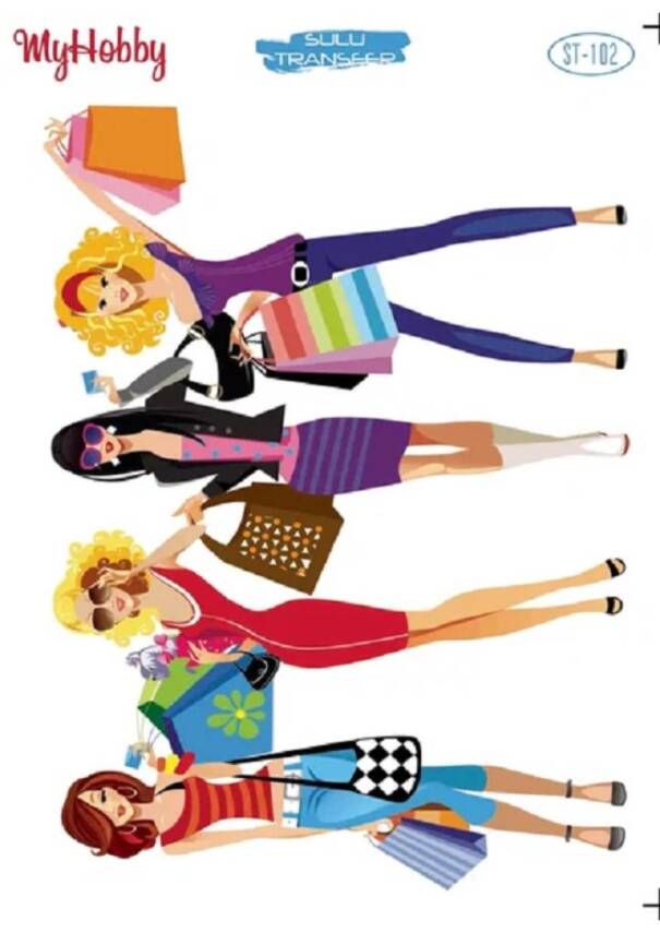 My Hobby Kadın Desenli Sulu Transfer ST 102 - 1