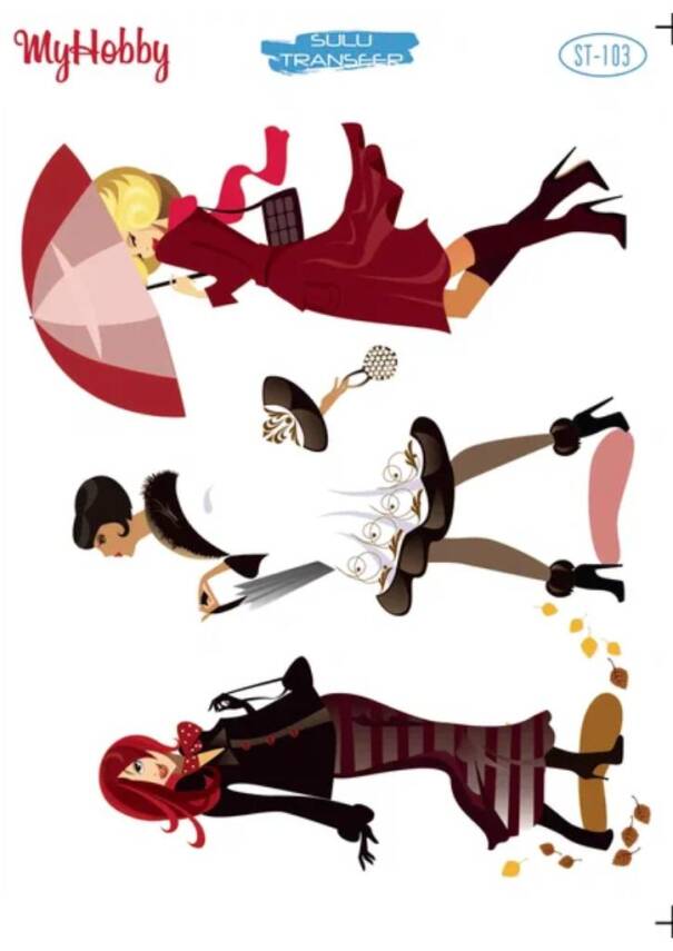 My Hobby Kadın Desenli Sulu Transfer ST 103 - 1