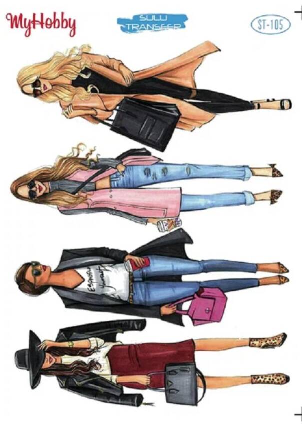 My Hobby Kadın Desenli Sulu Transfer ST 105 - 1