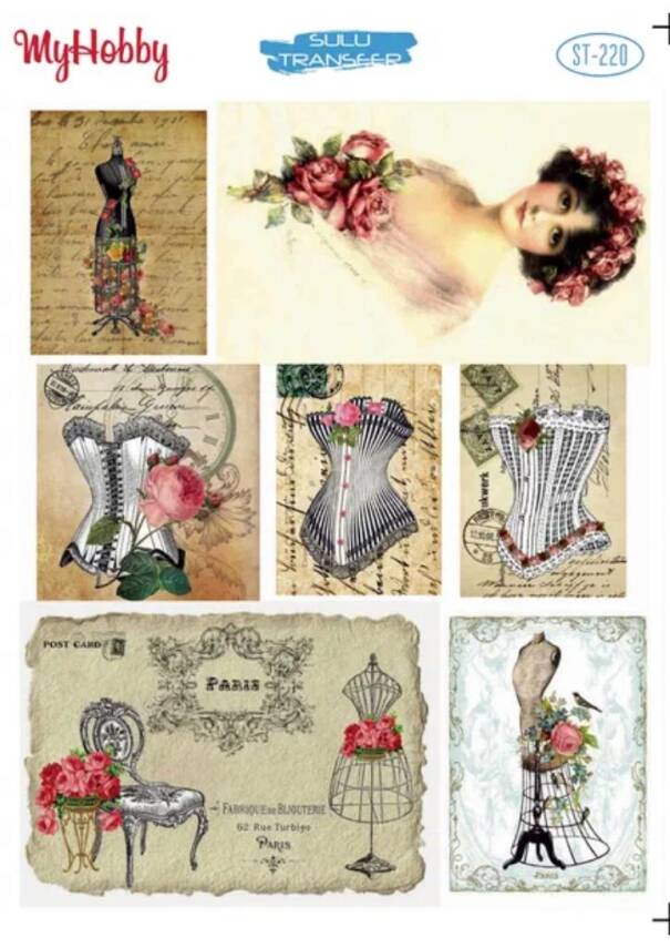 My Hobby Kadın Desenli Sulu Transfer ST-220 - 1