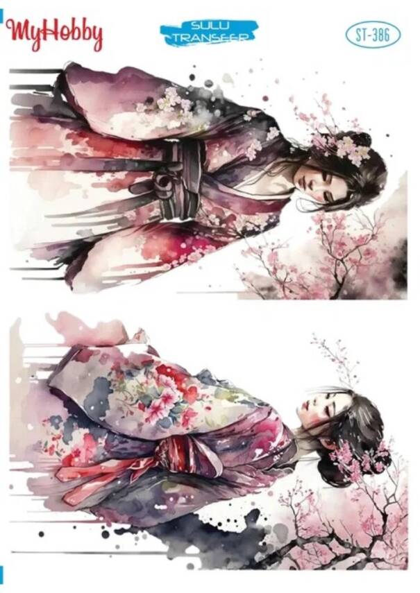 My Hobby Kadın Desenli Sulu Transfer ST-386 - 1