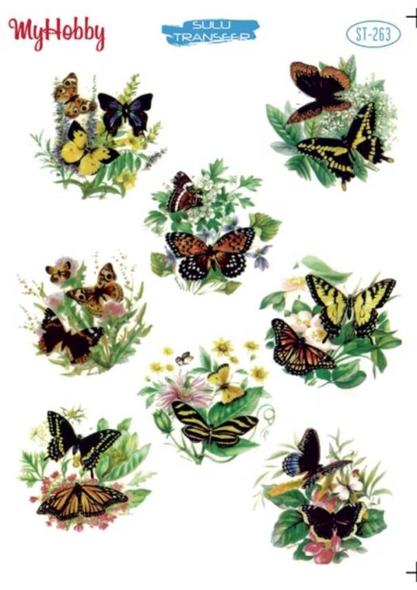 My Hobby Kelebek Desenli Sulu Transfer ST-263 - 1