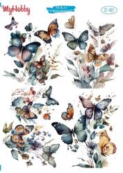 My Hobby Kelebek Desenli Sulu Transfer ST-401 - MyHobby