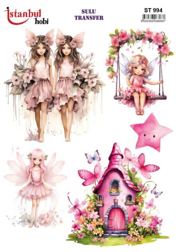 My Hobby Kelebek Desenli Sulu Transfer ST-994 - 1