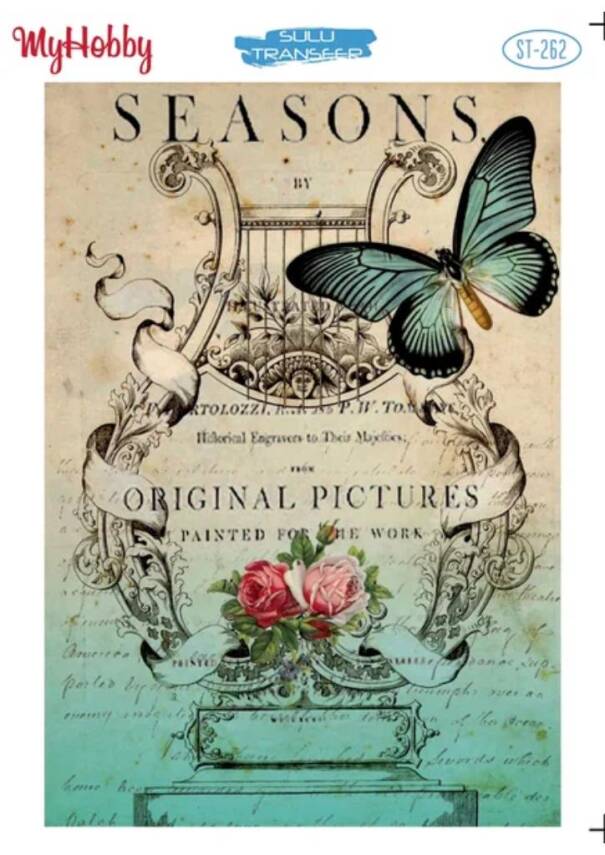 My Hobby Kelebek Yazı Desenli Sulu Transfer ST-262 - 1