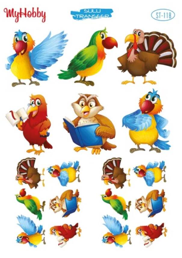 My Hobby Kuş Desenli Sulu Transfer ST-118 - 1