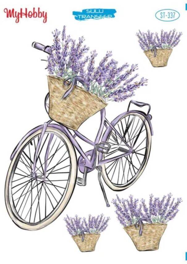 My Hobby Lavanta Desenli Sulu Transfer ST-337 - 1