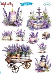 My Hobby Lavanta Desenli Sulu Transfer ST-447 - MyHobby