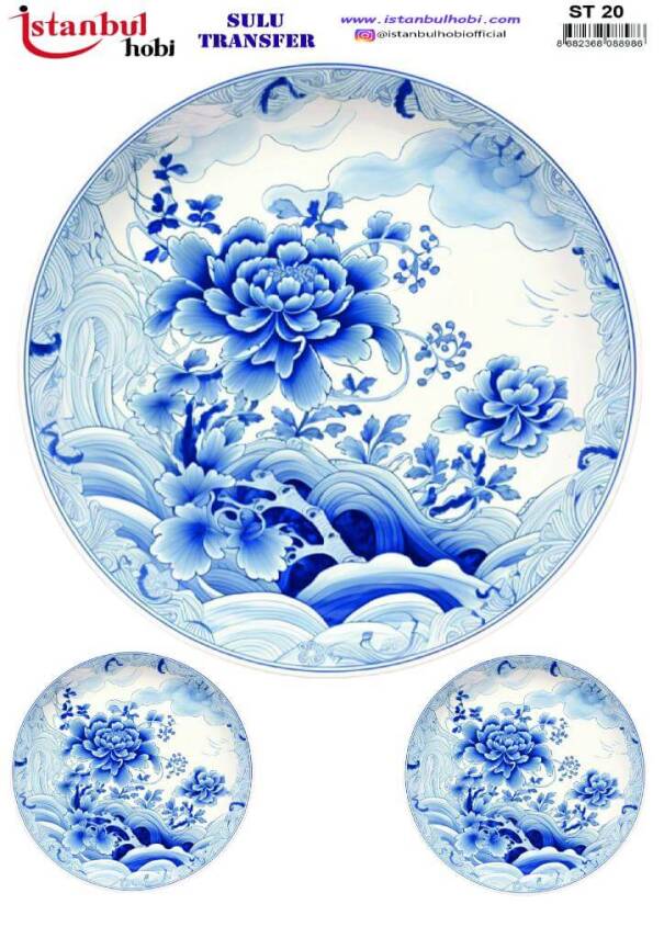 My Hobby Manzara Desenli Sulu Transfer ST-020 - 1