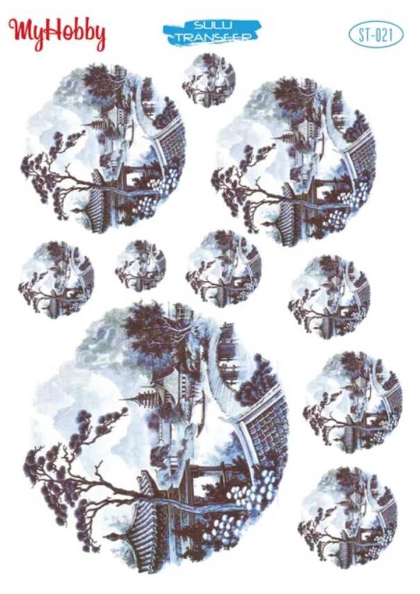 My Hobby Manzara Desenli Sulu Transfer ST-021 - 1