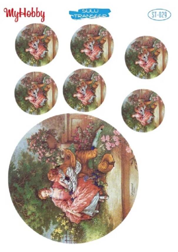 My Hobby Manzara Desenli Sulu Transfer ST-029 - 1
