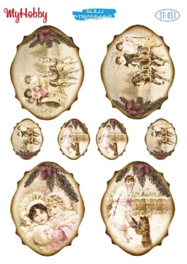 My Hobby Manzara Desenli Sulu Transfer ST-051 - 1