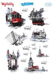 My Hobby Manzara Desenli Sulu Transfer ST-063 - MyHobby