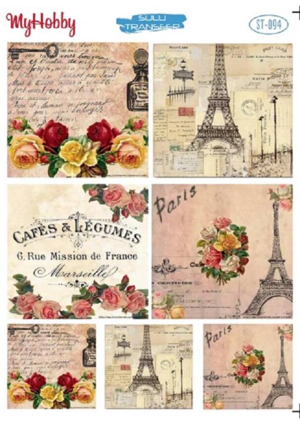 My Hobby Manzara Desenli Sulu Transfer ST-094 - 1