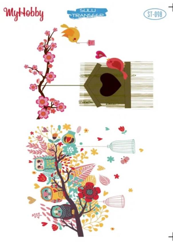 My Hobby Manzara Desenli Sulu Transfer ST-098 - 1
