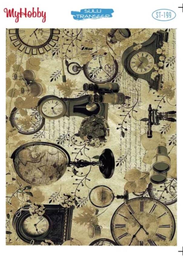 My Hobby Manzara Desenli Sulu Transfer ST-199 - 1