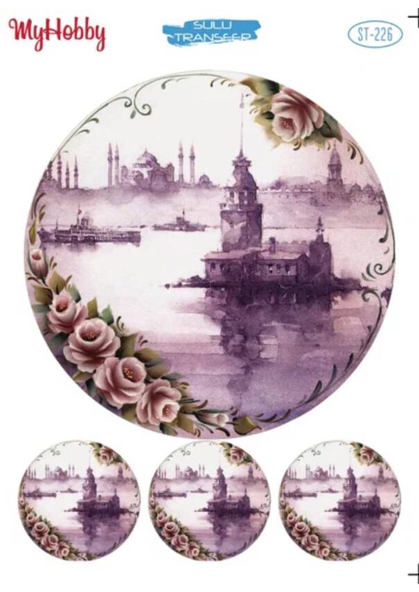 My Hobby Manzara Desenli Sulu Transfer ST-226 - 1