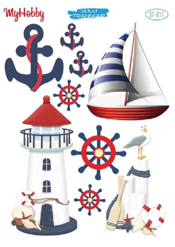 My Hobby Marine Desenli Sulu Transfer ST-011 - 1