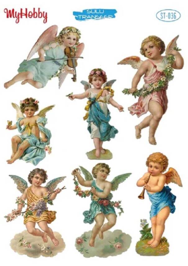 My Hobby Melek Desenli Sulu Transfer ST 036 - 1