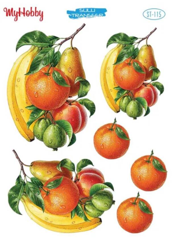 My Hobby Meyve Desenli Sulu Transfer ST-115 - 1