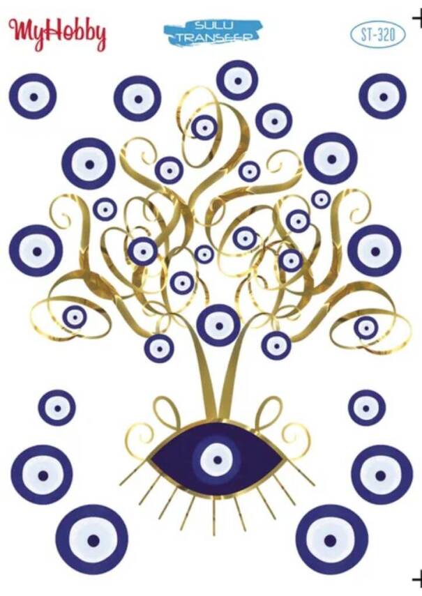 My Hobby Nazar Boncuk Desenli Sulu Transfer ST-320 - 1