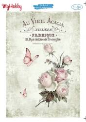 My Hobby Yazı Çiçek Desenli Sulu Transfer ST-284 - Tual Hobi Craft Ist